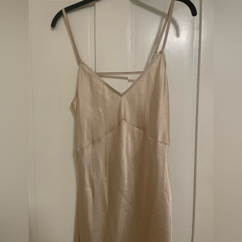 Free People slip dress champagne color M